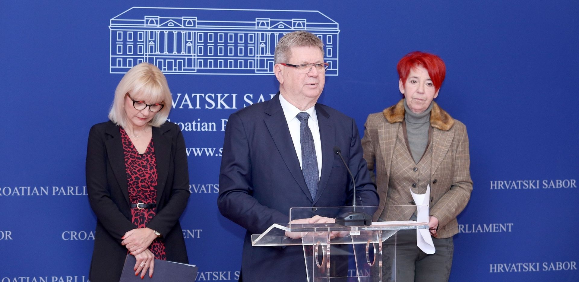 Zagreb: Konferencija za medije zastupnika Miranda Mrsića 23.01.2019., Zagreb - U saboru je odrzana konferencija za medije zastupnika Miranda Mrsica. O temi Bez ograda, bez ogranicenja i bez zadiranja zeni u pravo na izbor govorili su  Mirando Mrsic, Bojana Hribljan i Spomenka Abversek.
Photo: Patrik Macek/PIXSELL