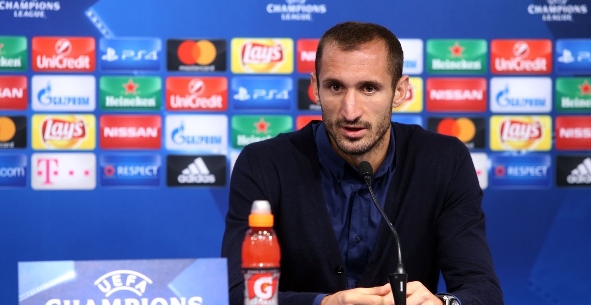 26.09.2016., Zagreb - Konferenciji za medije FC Juventusa iz Torina nazocili su trener Massimiliano Allegri i Giorgio Chiellini.  
Photo: Robert Anic/PIXSELL