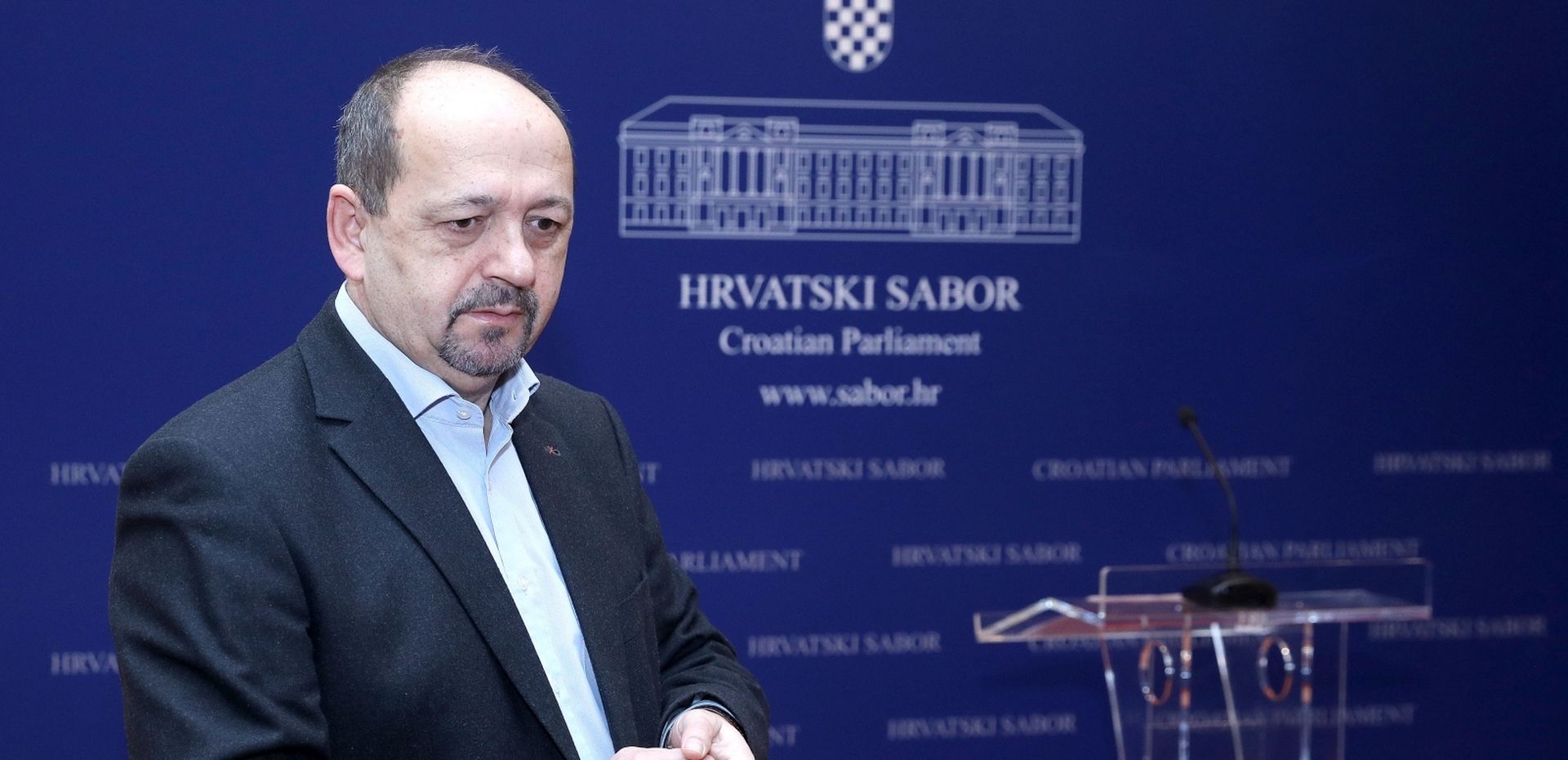 Zagreb: Lovrinović i Jašinski o zakupu zemljišta Agrokora 29.01.2019., Zagreb - U Saboru je odrzana konferencija za medije zastupnika Ivana Lovrinovica.  O temi: „Umjesto stranim vlasnicima Agrokora zemljiste dati u zakup domacim proizvodjacima“ govorili su zastupnik Ivan Lovrinovic i tajnik udruge OPG-a Hrvatske Zivot Jurica Jasinski.
Photo: Patrik Macek/PIXSELL