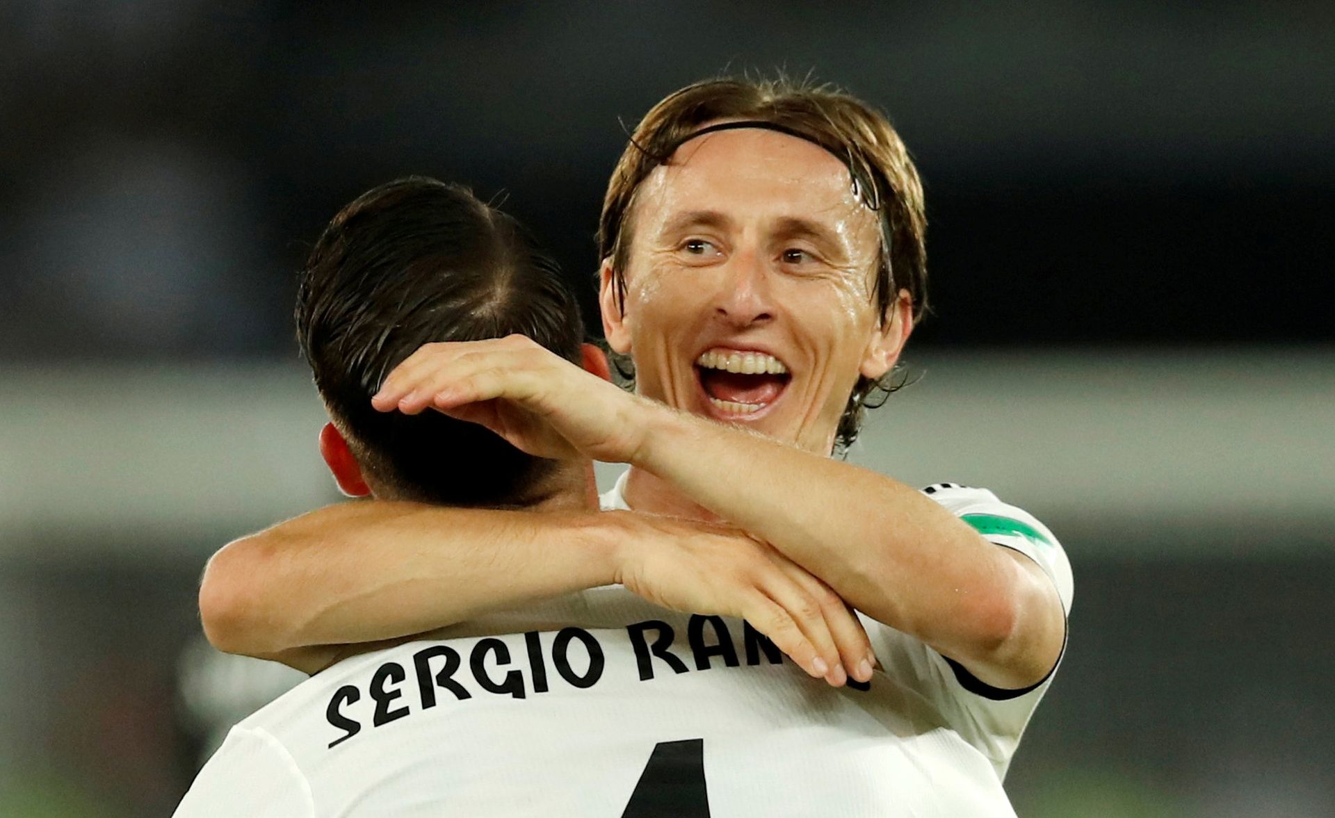 FILE PHOTO: Club World Cup - Final - Real Madrid v Al Ain FILE PHOTO: Soccer Football - Club World Cup - Final - Real Madrid v Al Ain - Zayed Sports City Stadium, Abu Dhabi, United Arab Emirates - December 22, 2018  Real Madrid's Sergio Ramos celebrates scoring their third goal with Luka Modric   REUTERS/Andrew Boyers/File Photo Andrew Boyers
