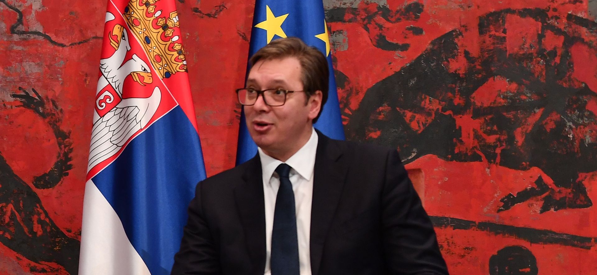 Beograd: Bilateralni razgovor predsjedniika Aleksandra Vučića i Boruta Pahora 28.01.2019., Beograd, Srbija - Predsjednik Slovenije Borut Pahor doputovao je u sluzbeni posjet Srbiji. Bilateralni razgovor dva predsjednika.  Photo: Srdjan Ilic/PIXSELL