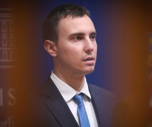 Zagreb, 18.01.2019 -  Konferencija za medije zastupnika Marina Škibole na temu “Pet razloga zašto je Vujčić "najbolji" guverner na svijetu”. Na fotografiji Marin Škibola.
foto HINA/ Admir BULJUBAŠIĆ/ abu