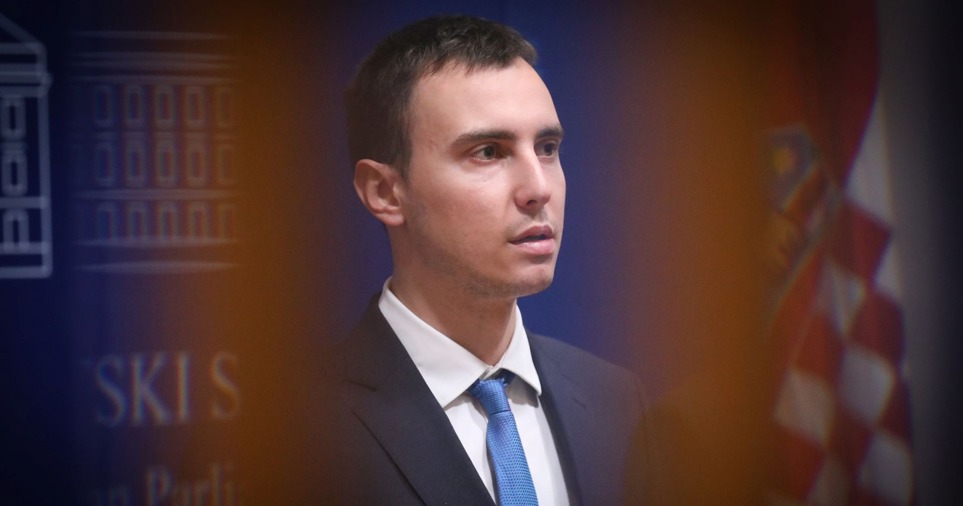 Zagreb, 18.01.2019 -  Konferencija za medije zastupnika Marina Škibole na temu “Pet razloga zašto je Vujčić "najbolji" guverner na svijetu”. Na fotografiji Marin Škibola.
foto HINA/ Admir BULJUBAŠIĆ/ abu
