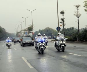 epa07397987 A motorcade with Korean leader Kim Jong-un travels from Dong Dang to Hanoi ahead of the US-North Korea summit hosted in Hanoi, Vietnam, 26 February 2019. The second meeting of the US President and the North Korean leader, running from 27 to 28 February 2019, focuses on furthering steps towards achieving peace and complete denuclearization of the Korean peninsula.  EPA/STR VIETNAM OUT  EDITORIAL USE ONLY