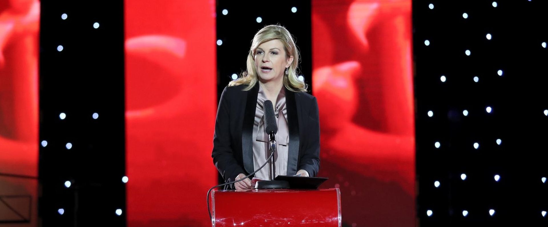 01.02.2019., Plaza Event Centar, Zagreb - Svecana 14. dodjela nagrade Ponos Hrvatske za humanost, hrabrost, postenje i dobrotu. Predsjednica RH Kolinda Grabar-Kitarovic, visoka pokroviteljica nagrade. 
Photo: Igor Kralj/PIXSELL