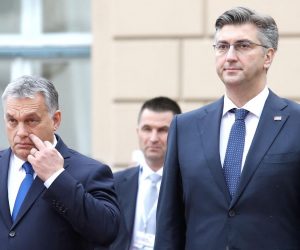 03.12.2018., Zagreb - U povodu sastanka na vrhu Srednjoeuropske inicijative predsjednik Vlade Andrej Plenkovic primio je u Banskim dvorima predsjednika vlade Madjarske Viktora Orbana. Photo: Patrik Macek/PIXSELL