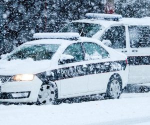 Policijska patrola s dugim cijevima na putu Sarajevo - Konjic 11.02.2019, Konjic, Bosna i Hercegovina - Policijska patrola s dugim cijevima na putu Sarajevo - Konjic. Photo: Armin Durgut/PIXSELL