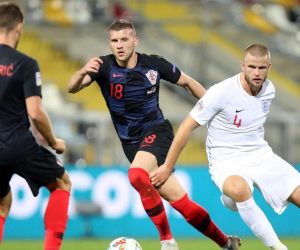 12.10.2018., Rujevica, Rijeka - Liga nacija, Hrvatska - Engleska. Eric Dier, Ante Rebic, 
Photo: Nel Pavletic/PIXSELL
