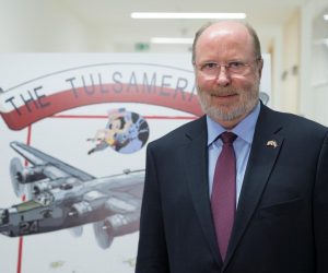 13.11.2018., Zagreb - U  novoj americkoj medjunarodnoj skoli - AISZ, koju pohadjaju djeca diplomata i stranaca u Zagrebu odrzana je projekcija filma o americkom pilotu pronadjenom kod Visa. Americki veleposlanik Robert Kohorst.
Photo: Davor Puklavec/PIXSELL