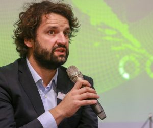 15.11.2018., Zagreb - Projekt Vecernjeg lista u suradnji s Algebrom Projekt 2068. - pogled u buducnost Hrvatske i svijeta. Na trecoj panel diskusiji na temu Obrazovanje sudjelovali su Boris Jokic, doc. dr. sc. Mislav Balkovic, Dominik Etlinger, Boris Surija. Boris Jokic.
Photo: Matija Habljak/PIXSELL