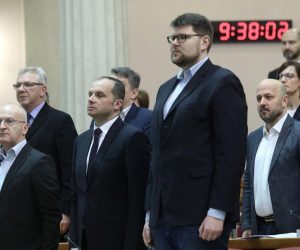 Zagreb: Sabor aktualnim prijepodnevnom počeo 11. sjednicu 16.01.2019., Zagreb - Nakon jednomjesecne stanke Sabor je danas zapoceo 11. sjednicu. Sjednica je pocela postavljanjem pitanja Vladi, odnosno aktualnim prijepodnevom, a zastupnike ceka tromjesecni rad i 140 tocaka dnevnog reda. Predrag Matic, Sinisa Hajdas Doncic,  Pedja Grbin, Arsen bauk, Gordan Maras. Photo: Patrik Macek/PIXSELL