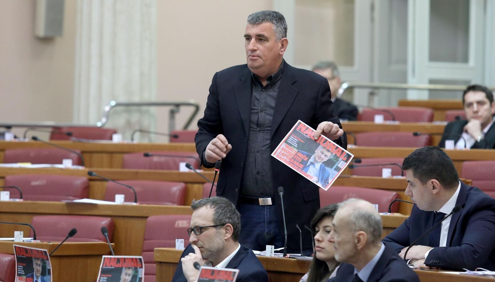 Zagreb: U Saboru je na redu izjašnjavanje o 313 amandmana o privatizaciji INA-e 19.02.2019., Zagreb - Sabor je 11. sjednicu  nastavio izjasnjavanjem o 313, uglavnom SDP-ovih, amandmana na Zakon o privatizaciji Ine. Veliki broj amandmana nacin je na koji oporba pokusava produziti raspravu iako je jasno da to nece rezultirati promjenama zakona. Miro Bulj, Marko Sladoljev, Sonjac Cikotic, Robert Podolnjak, Nikola Grmoja.
Photo: Patrik Macek/PIXSELL