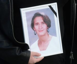 20.02.2019., Palovec - Pogreb Jasmine Dominic, nestale prije 19 godina. Njezino je tijelo pronadjeno ove subote u zamrzivacu obiteljske kuce medjimurskom selu Palovcu. Pretpostavlja se kako je 45-godisnja Smiljana sa svojom obitelji gotovo 20 godina zivjela u kuci u kojoj je u zamrzivacu drzala les vlastite sestre. 
Photo: Vjeran Zganec Rogulja/PIXSELL