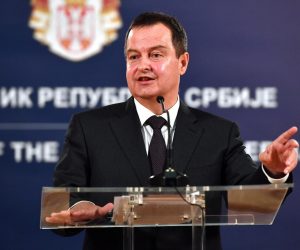 Beograd: Vučić i Dačić komentirali odbijanje članstva Kosova u Interpol 20.11.2018., Beograd, Srbija - Ministar vanjskih poslova Ivica Dacic na konferenciji za medije povodom ne ulaska Kosova u Interpolo. Photo: Srdjan Ilic/PIXSELL
