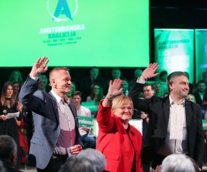 Zagreb: Predstavljanje kandidata Amsterdamske koalicije za EU izbore 23.02.2019., Zagreb - U Tvornici kulture odrzano je predstavljanje Amsterdamske koalicije za europske izbore. Kreso Beljak, Anka Mrak Taritas, Boris Miletic Photo: Filip Kos/PIXSELL