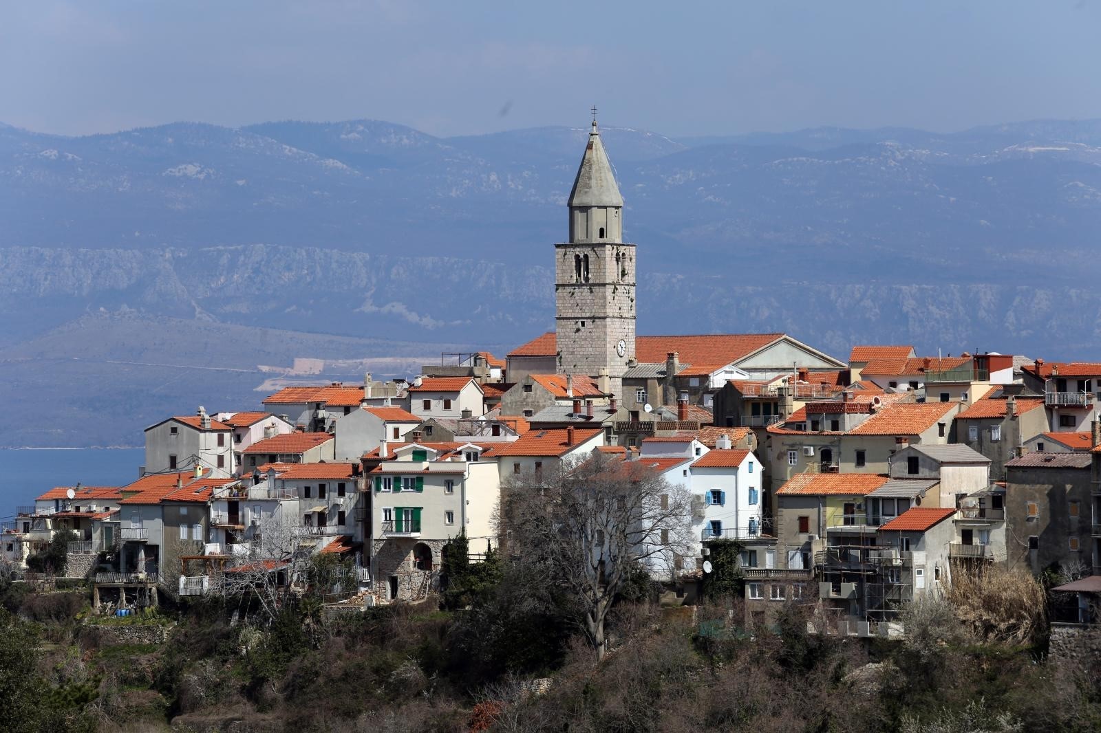 25.03.2018. Vrbnik - Panorama mjesta Vrbnik na otoku Krku. Photo: Goran Kovacic/PIXSELL