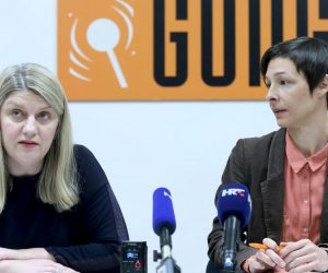 Zagreb: GONG traži povlačenje antikorupcijskog natječaja Europskog socijalnog fonda 28.01.2019., Zagreb - Konferencija za medije u GONG-u "Kako ici u borbu protiv korupcije s Milanom Bandicem?" Traze povlacenje 85 milijuna kuna vrijednog antikorupcijskog natjecaja Europskog socijalnog fonda koji bi financirao udruge koje ako zele prijaviti projekt prvo moraju dobiti zeleno svjetlo od celnika grada. Oriana Ivkovic Novokment, Jelena Berkovic. 

Photo: Patrik Macek/PIXSELL