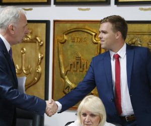 Split: Održana jednica Gradskog vijeća 29.08.2018., Split - U vijecnici Gradskog poglavarstva odrzana je 13. sjednica Gradskog vijeca Grada Splita. Gradonacelnik Andro Krstulovic Opara i predsjednik vijeca Igor Stanisic. Photo: Ivo Cagalj/PIXSELL