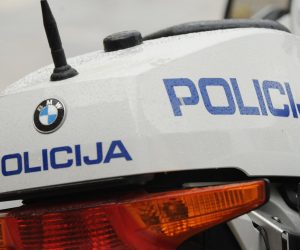 30.04.2014., Sibenik - Oznake Ministarstva unutarnjih poslova na policijskim motorima. 
Photo: Hrvoje Jelavic/PIXSELL