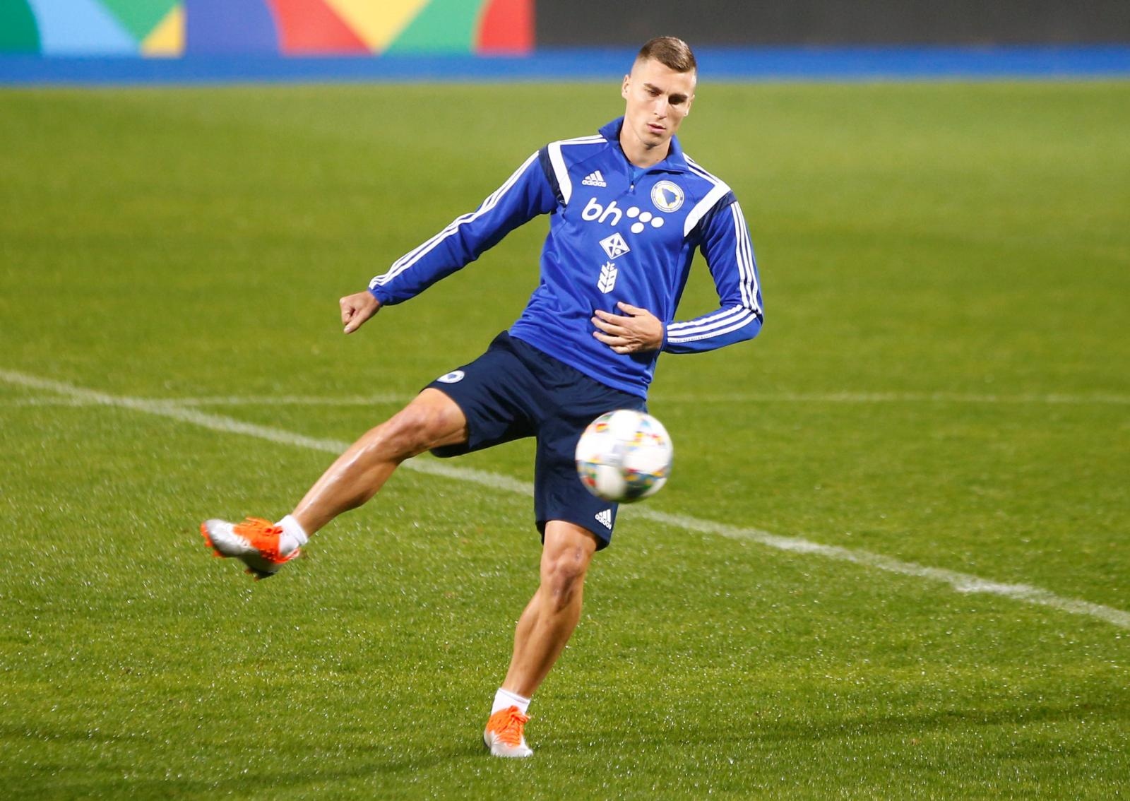 UEFA Nations League - Bosnia and Herzegovina Training Soccer Football - UEFA Nations League - Bosnia and Herzegovina Training - Stadium Grbavica, Sarajevo, Bosnia and Herzegovina - October 14, 2018  Bosnia's Ognjen Vranjes during training  REUTERS/Dado Ruvic DADO RUVIC
