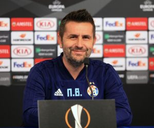 Zagreb, 20.02.2019 - konferencija za medije GNK Dinamo, trenera Nenada Bijelice i Dania Olma, uoči uzvratne utakmice šesnaestine finala Europa lige Dinamo - Viktoria Plzen. 
Foto HINA/Mario ĆUŽIĆ/mć