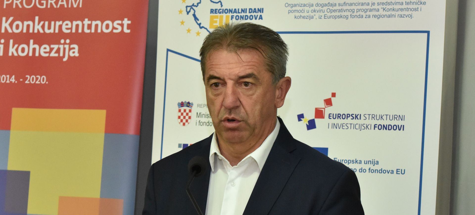 Gospić: Otvoreni Regionalni dani EU fondova 09.10.2018., Gospic - U Kulturno informativnom centru otvoreni su Regionalni dani EU fondova. Zupan Licko-senjski zupanije Darko Milinovic Photo: Hrvoje Jelavic/PIXSELL