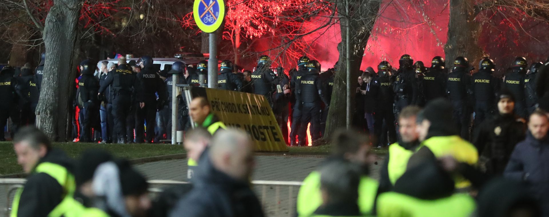 14.02.2019., Plzen, Ceska – Neredi ispred stadiona uoci pocetka prva utakmica 1/16 finala UEFA Europa lige: FC Viktoria Plzen – GNK Dinamo Zagreb. Photo: Igor Kralj/PIXSELL
