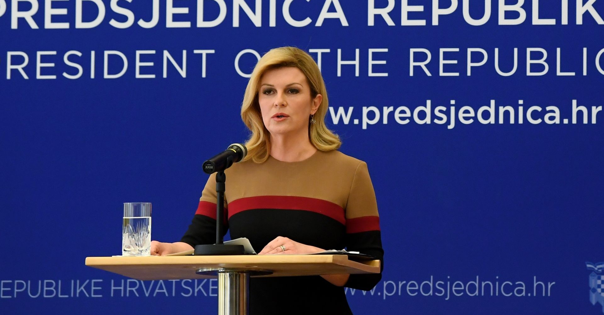 16.02.2019., Zagreb - Predsjednica RH Kolinda Grabar Kitarovic odrzala je konferenciju za medije povodom 4 godine njenog mandata. 
Photo: Marko Lukunic/PIXSELL