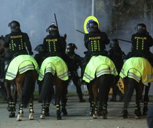 14.02.2019., Plzen, Ceska – Neredi ispred stadiona uoci pocetka prva utakmica 1/16 finala UEFA Europa lige: FC Viktoria Plzen – GNK Dinamo Zagreb. Photo: Igor Kralj/PIXSELL