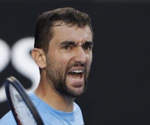 Tennis - Australian Open - Fourth Round Tennis - Australian Open - Fourth Round - Melbourne Park, Melbourne, Australia, January 20, 2019. Croatia’s Marin Cilic gestures during the match against Spain’s Roberto Bautista Agut. REUTERS/Aly Song ALY SONG