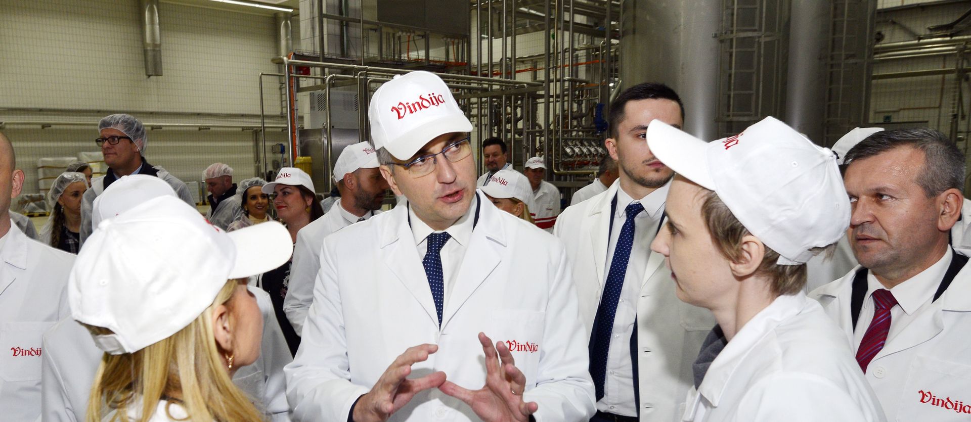 20.02.2019., Varazdin - Predsjednik Vlade Andrej Plenkovic posjetio pogon tvornice Vindija gdje se sastao s predstavnicima Uprave Vindije. Tomislav Tolusic.

Photo: Marko Jurinec/PIXSELL