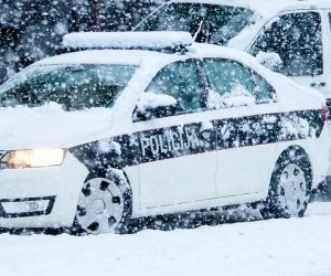 Policijska patrola s dugim cijevima na putu Sarajevo - Konjic 11.02.2019, Konjic, Bosna i Hercegovina - Policijska patrola s dugim cijevima na putu Sarajevo - Konjic. Photo: Armin Durgut/PIXSELL
