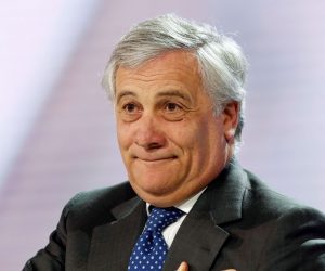 epa07299482 European Parliament President Antonio Tajani delivers a speech during the second day of the national convention of the party at IFEMA Convention and Congress Center in Madrid, Spain, 19 January 2019. The three-day congress, running until 20 January, was organized to look for an 'ideological rearmament'.  EPA/CHEMA MOYA
