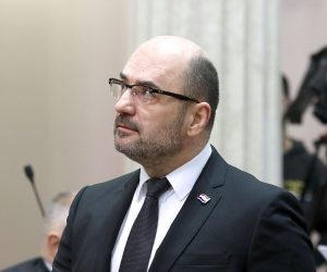 25.01.2019., Zagreb - U povodu obiljezavanja Medjunarodnog dana sjecanja na zrtve holokausta, predsjednik Hrvatskoga sabora Gordan Jandrokovic se na pocetku danasnje plenarne sjednice obratio zastupnicama i zastupnicima prigodnim govorom, nakon cega je minutom sutnje odana pocast svim zrtvama holokausta. Milijan Brkic.
Photo: Patrik Macek/PIXSELL