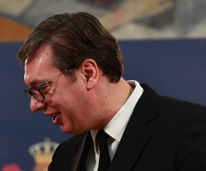 15.02.2019., Beograd, Srbija - Predsjednik Republike Srbije Aleksandar Vucic urucio je povodom Dana drzavnosti Srbije odlikovanja zasluznim pojedincima i institucijama. Hrvac Davor Stefanek. Photo: Srdjan Ilic/PIXSELL