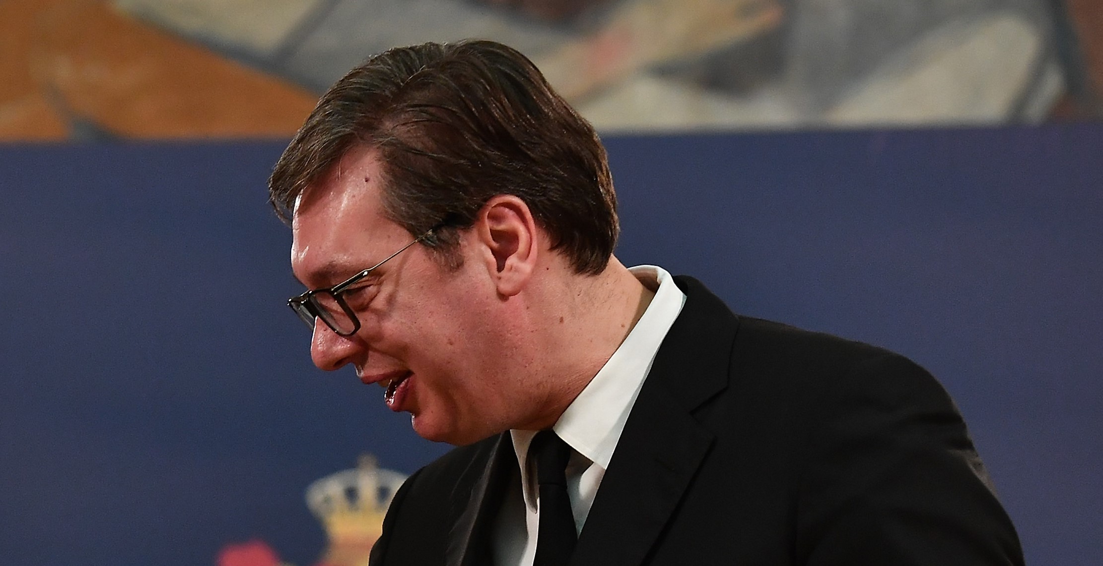 15.02.2019., Beograd, Srbija - Predsjednik Republike Srbije Aleksandar Vucic urucio je povodom Dana drzavnosti Srbije odlikovanja zasluznim pojedincima i institucijama. Hrvac Davor Stefanek. Photo: Srdjan Ilic/PIXSELL