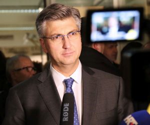 Zagreb, 06.03.2019 -  Predsjednik Hrvatske demokratske zajednice Andrej Plenković (na fotografiji) sudjelovao je na svečanom obilježavanju 29. obljetnice osnutka HDZ-a Trnje. foto HINA /Zvonimir KUHTIĆ/ zk