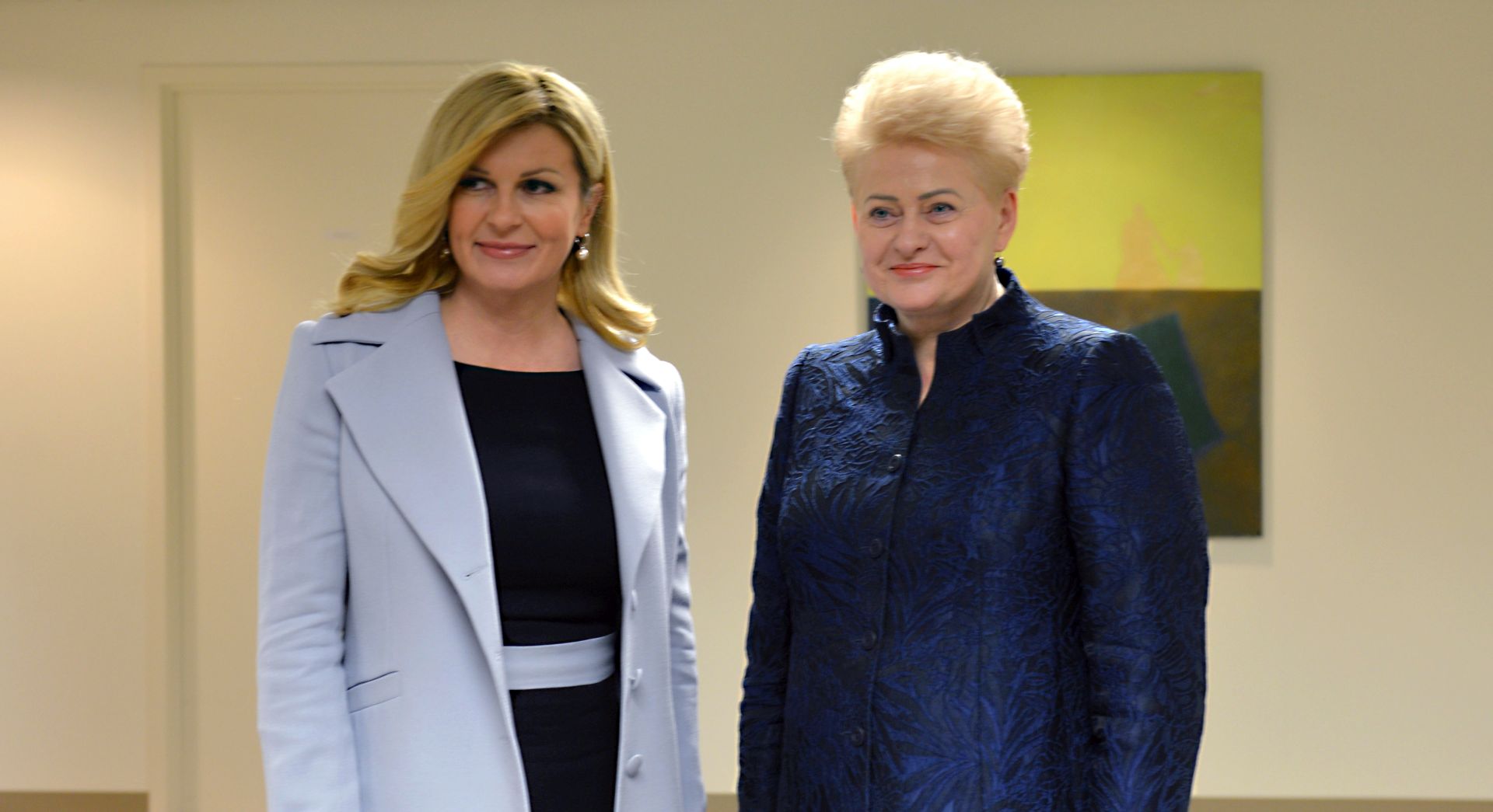 New York, 13.03.2019. - Predsjednica Republike Kolinda Grabar-Kitaroviæ izabrana je te je danas preuzela predsjedanje Vijeæem ¾ena svjetskih lidera (Council of Women World Leaders).  Tijekom sastanka s litavskom predsjednicom Daliom Grybauskait??, koja je Vijeæem ¾ena svjetskih lidera predsjedala od 2014. godine, hrvatska Predsjednica preuzela je predsjedanje Vijeæem.