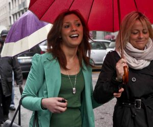 epa07440134 (FILE) - epa03184897 Maroccan model Imane Fadil (L) and an unidentified companion arrives at the Milan court, to be heard as witness, in Milan, Italy, 16 April 2012 (reissued 15 March 2019). The Milan Public Prosecutor's Office on 15 March 2019 is investigating the death of Imane Fadil, the 34-year-old Moroccan-born model, a key witness to the accusation in the Ruby case, who died 01 March 2019. This was reported by the Milan prosecutor Francesco Greco, also explaining that the young woman had told her family and lawyers that she feared she had been poisoned. An autopsy was placed on her body.  EPA/DANIELE MASCOLO