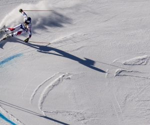 epa07441662 Alexis Pinturault of France in action during the first run of the Men's Giant Slalom race of the FIS Alpine Skiing World Cup finals in Soldeu-El Tarter, Andorra, 16 March 2019.  EPA/CHRISTIAN BRUNA