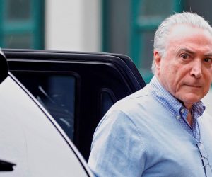 epa07453370 (FILE) - Brazilian President, Michel Temer, arrives at a polling station in Sao Paulo, Brazil, 07 October 2018 (reissued 21 March 2019). Brazil's former president Michel Temer was arrested on 21 March 2019 in Rio de Janeiro in connection with the ongoing Lava Jato (Car Wash) investigations.  EPA/MARCELO CHELLO *** Local Caption *** 54683359