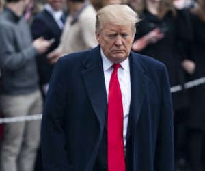epa07455963 US President Donald J. Trump prepares to speak to the media as he departs the White House for his Mar-a-Lago resort in Washington, DC, USA, 22 March 2019. The Trump administration, along with lawmakers, are awaiting the release of special counsel Robert Mueller's report into President Trump's behavior.  EPA/JIM LO SCALZO