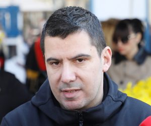Zagreb, 23.03.2019. -  Obilježavanje Dana narcisa u organizaciji nekoliko udruga na Cvjetnom trgu. Na fotografiji Nikola Grmoja. foto HINA/ Lana SLIVAR DOMINIĆ/ lsd