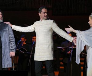 02.03.2018., Zagreb - Jesus Christ Superstar, koncertna izvedba rock opere u suradnji Zagrebacke filharmonije s kazalistem Komedija odrzana je u KD Vatroslav Lisinski.Glavne uloge odigrali su Djani Stipanicev kao Isus Krist, Renata Sabljak kao Marija Magdalena, Ervin Baucic kao Juda i  Jacques Houdek kralj Herod.
 Photo: Jurica Galoic/PIXSELL