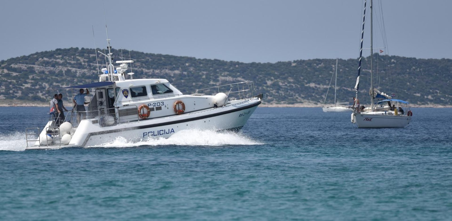 Šibenik: Ophodnja pomorske policije u šibenskom akvatoriju 04.07.2018., Sibenik - Ophodnja pomorske policije u sibenskom akvatoriju. 
Photo: Hrvoje Jelavic/PIXSELL