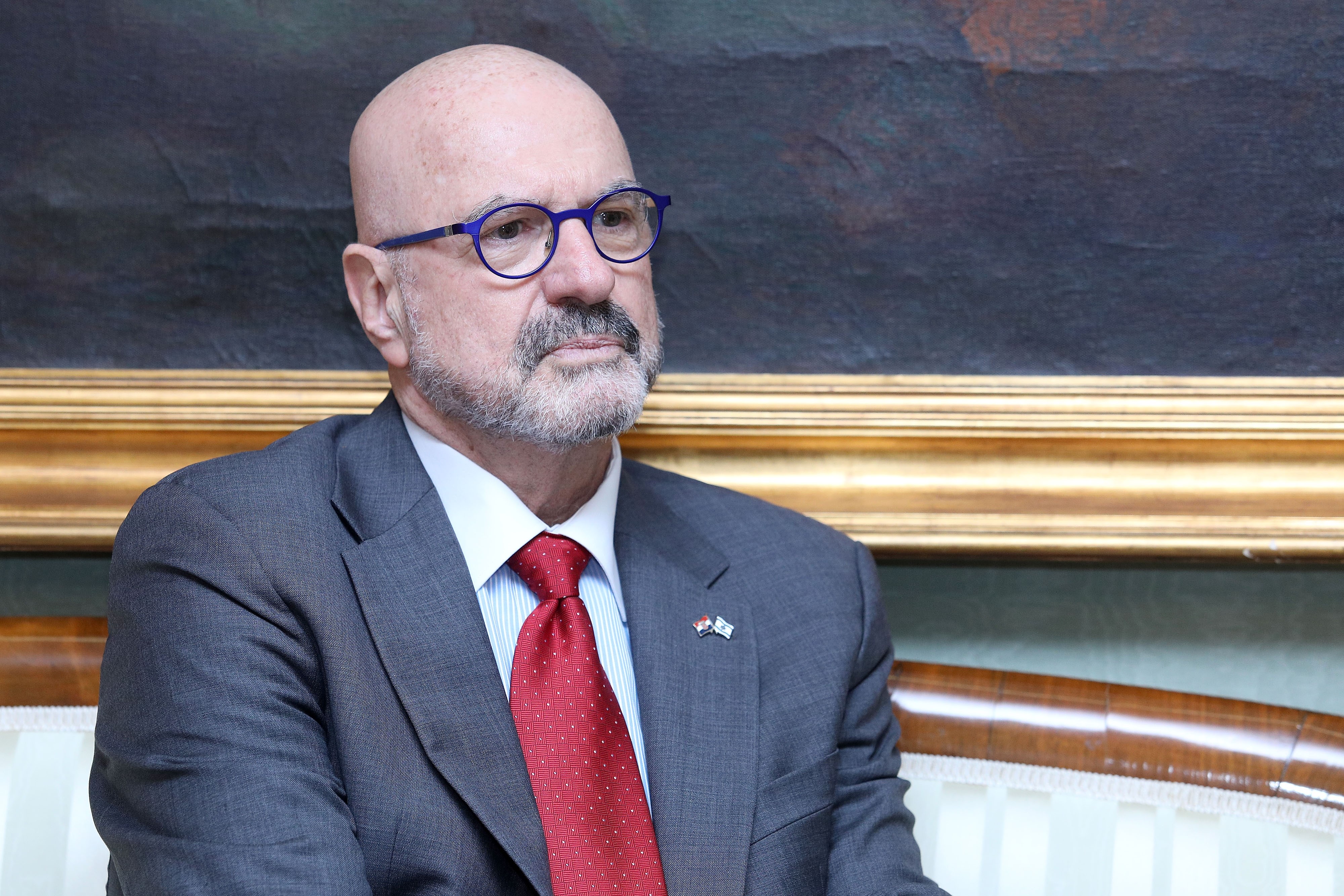 Zagreb: Željko Reiner sastao se s izraelskim veleposlanikom Ilanom Morom 05.02.2019., Zagreb - Izraelski veleposlanik Ilan Mor sastao se s potpredsjednikom Hrvatskog sabora akademikom Zeljkom Reinerom. Photo: Patrik Macek/PIXSELL