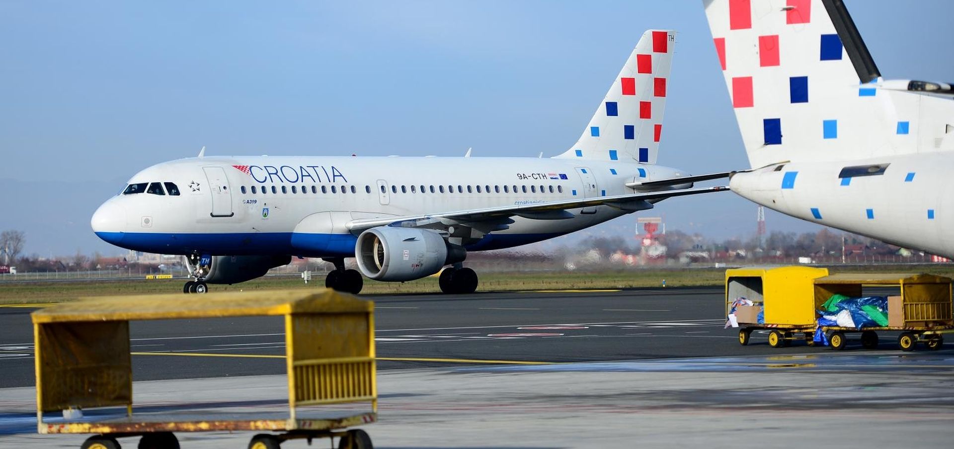 05.12.2017., Zagreb - Putnicki terminal Zracne luke Franjo Tudjman. 
Zrakoplov kompanije Croatia Airlines. 
Photo: Marko Prpic/PIXSELL