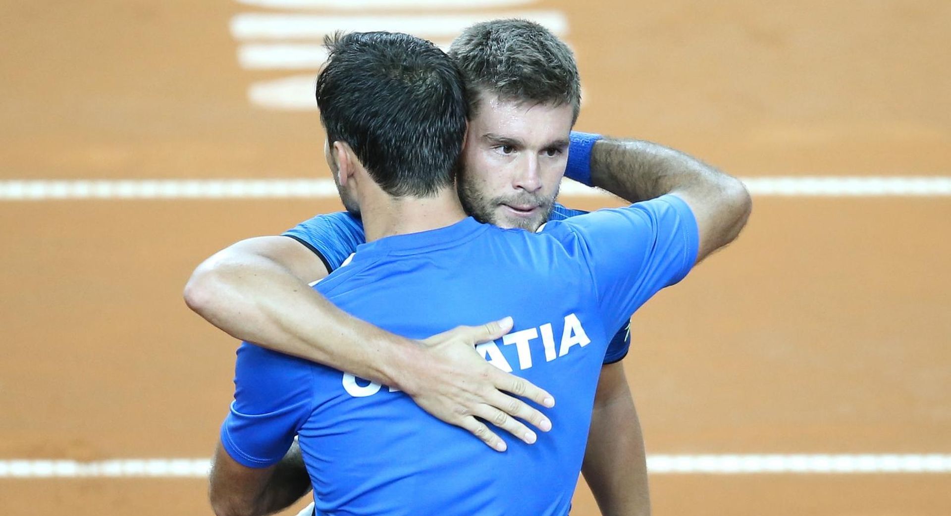07.04.2018., Varazdin, Arena Varazdin - Cetvrtfinale Svjetske skupine Davis Cupa. Hrvatska - Kazahstan, drugi dan 3. mec parova, Ivan Dodig,

Nikola Mektic - Timur Khabibulin, Aleksandr Nedovyesov.

Photo: Sanjin Strukic/PIXSELL