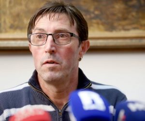 Rijeka: Konferencija Saveza samostalnih sindikata Hrvatske i sindikata koji djeluju u Uljanik grupi 09.01.2019., Rijeka - Konferencija za novinare Saveza samostalnih sindikata Hrvatske (SSSH) i sindikata koji djeluju u Uljanik Grupi o temi Hoce li se brodovi i dalje graditi u Rijeci i Puli. Boris Cerovac. 
Photo: Nel Pavletic/PIXSELL
