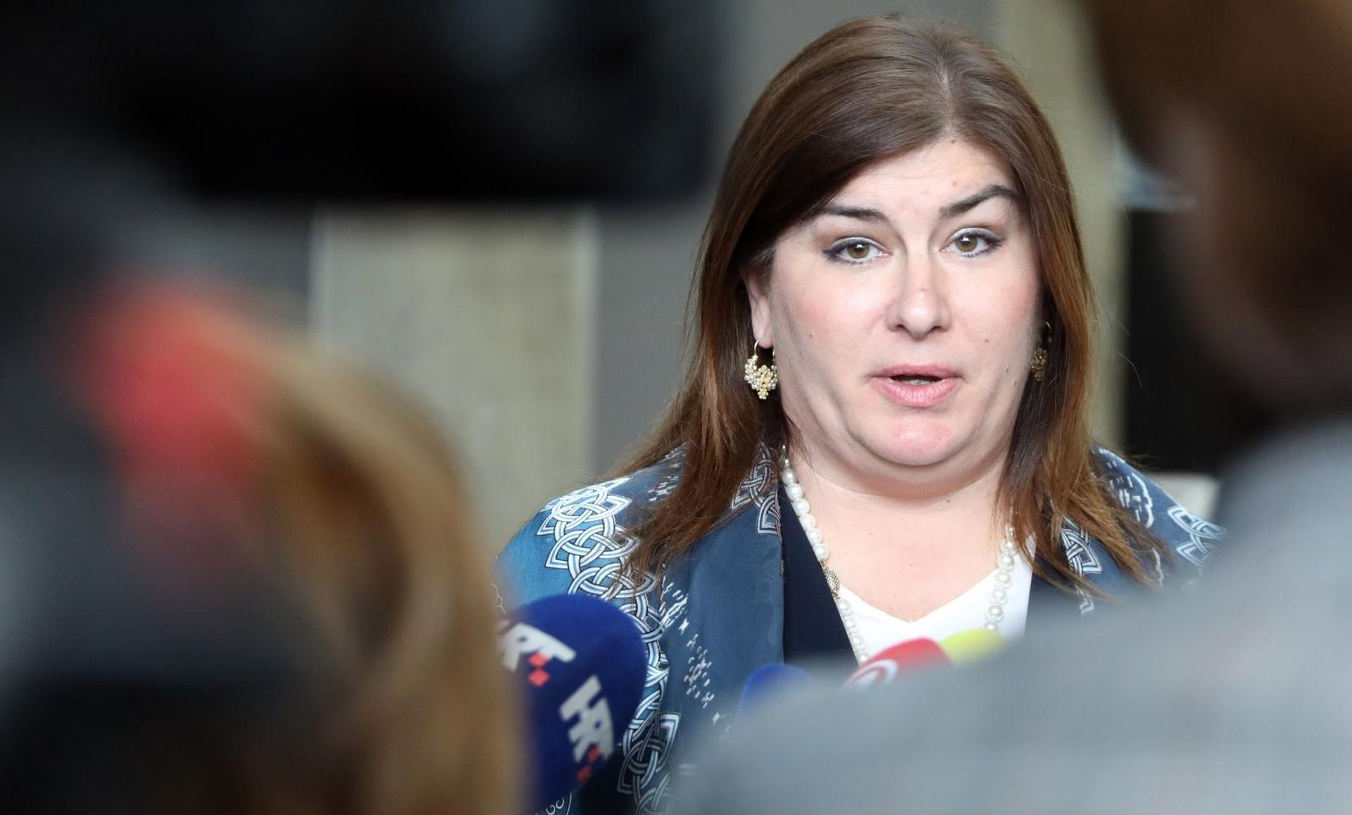 11.03.2019., Zagreb - Gabrijela Zalac, ministrica regionalnoga razvoja i fondova Europske unije, obratila se medijima nakon prometne nesrece u kojoj je automobilom udarila desetogodisnju djevojcicu. Photo: Patrik Macek/PIXSELL